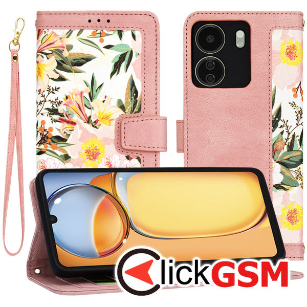 Techsuit - FlipCraft - Xiaomi Redmi 13C 4G / 13C 5G / Poco M6 / C65 - Sweetheart Pink