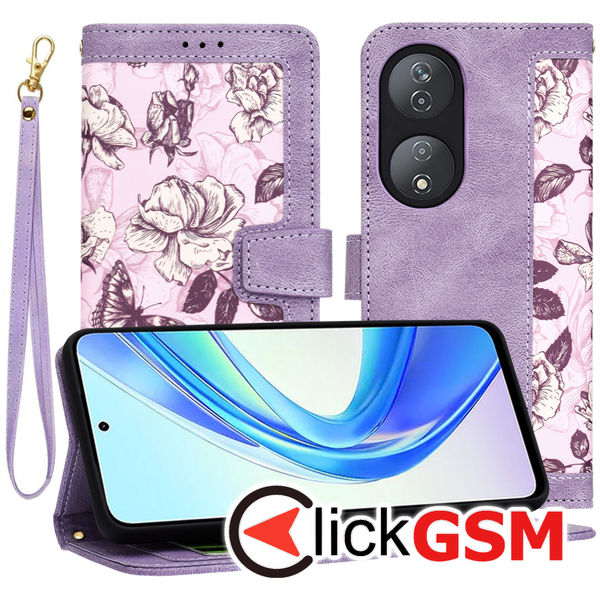 Techsuit - FlipCraft - Honor X7b / X7b 5G / 90 SMART - Mysterious Purple