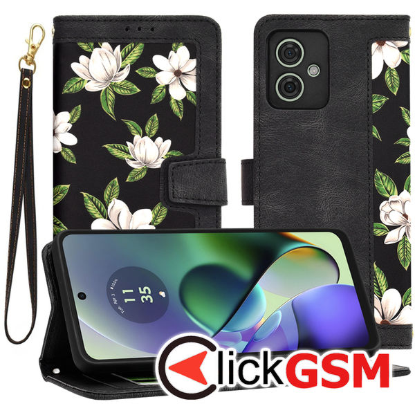 Techsuit - FlipCraft - Motorola Moto G54 Power Edition / G64 - Flowers of the Dawn