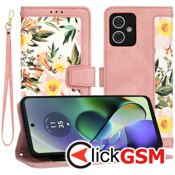 Techsuit - FlipCraft - Motorola Moto G54 Power Edition / G64 - Sweetheart Pink