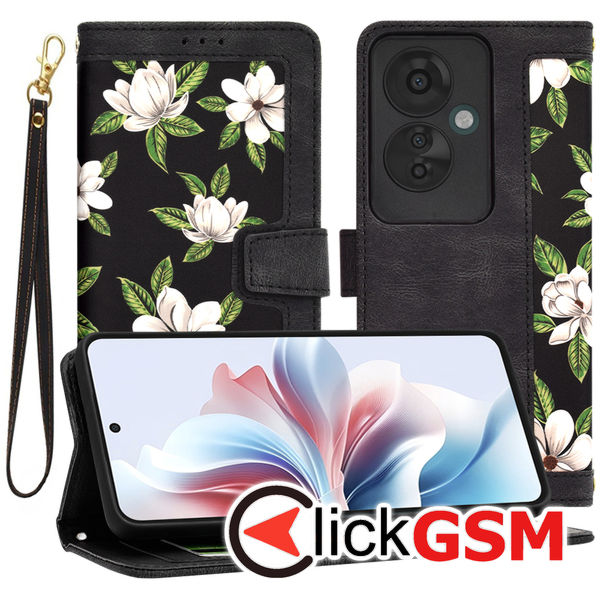 Techsuit - FlipCraft - Oppo Reno11 F - Flowers of the Dawn