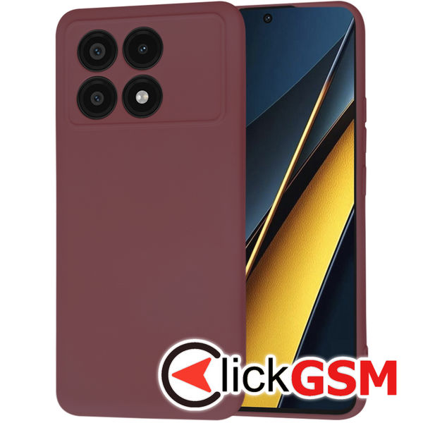 Techsuit - SoftFlex - Xiaomi Poco X6 Pro - Plum Red