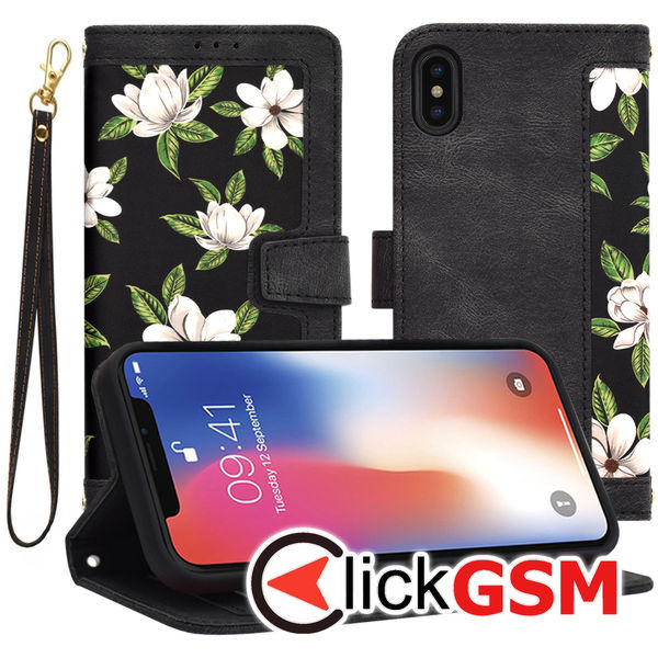 Techsuit - FlipCraft - iPhone X / XS - Flowers of the Dawn