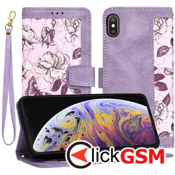 Techsuit - FlipCraft - iPhone XS Max - Mysterious Purple