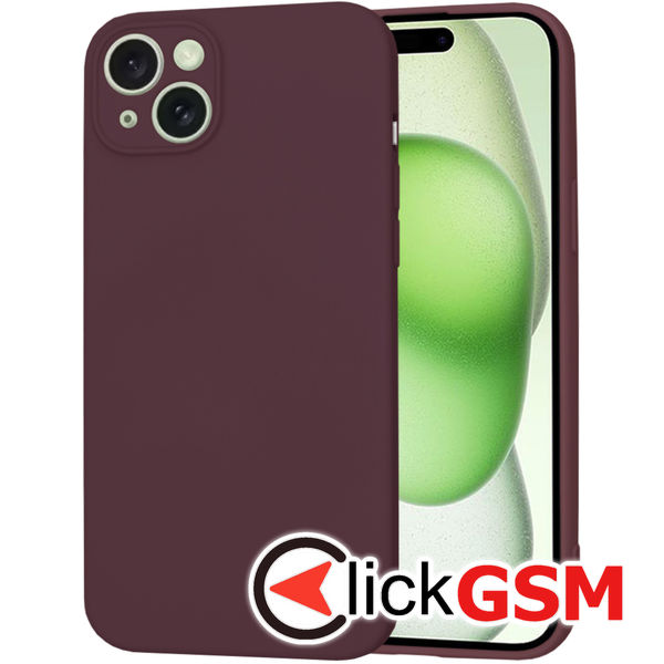 Techsuit - SoftFlex - iPhone 15 Plus - Plum Red