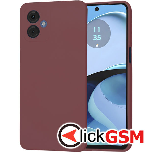 Techsuit - SoftFlex - Motorola Moto G14 - Plum Red