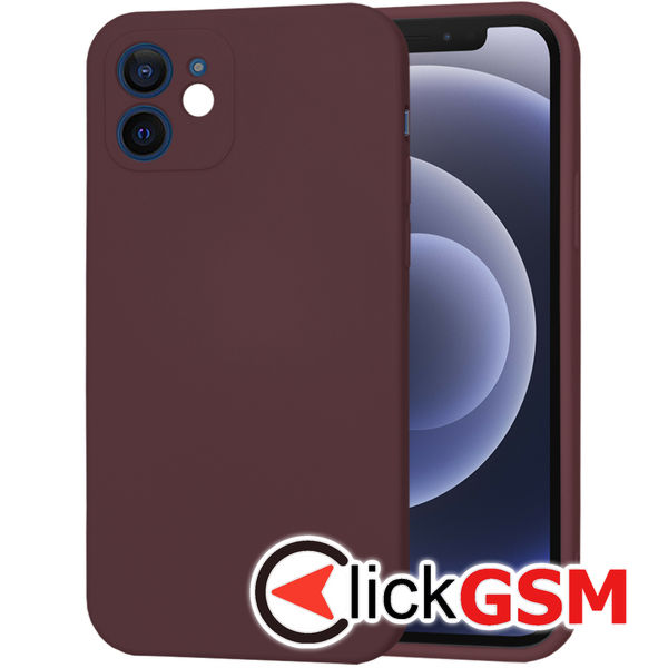 Techsuit - SoftFlex - iPhone 12 - Plum Red