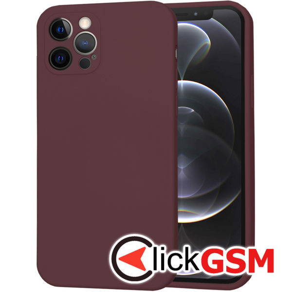 Techsuit - SoftFlex - iPhone 12 Pro - Plum Red