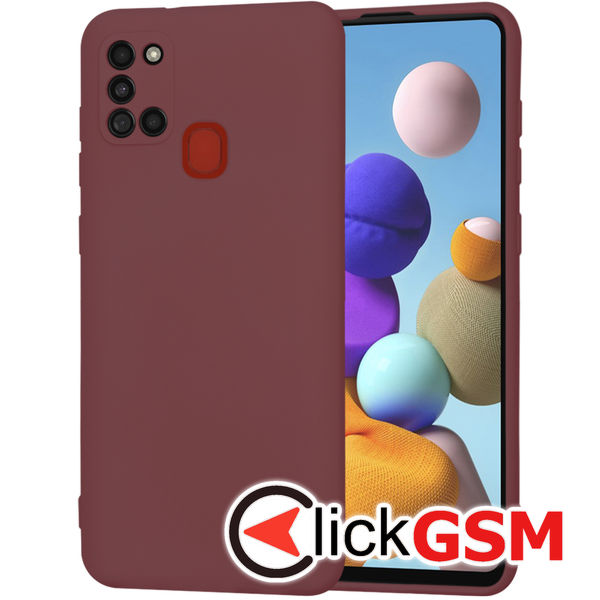 Techsuit - SoftFlex - Samsung Galaxy A21s - Plum Red