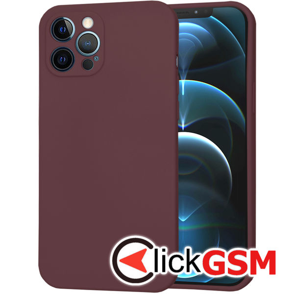 Techsuit - SoftFlex - iPhone 12 Pro Max - Plum Red