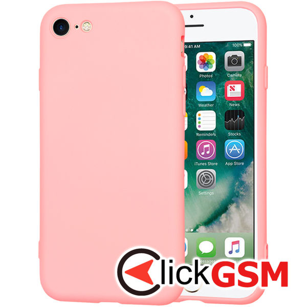 Techsuit - SoftFlex - iPhone 7 / iPhone 8 / iPhone SE 2, SE 2020 / iPhone SE 3, SE 2022 - Chalk Pink