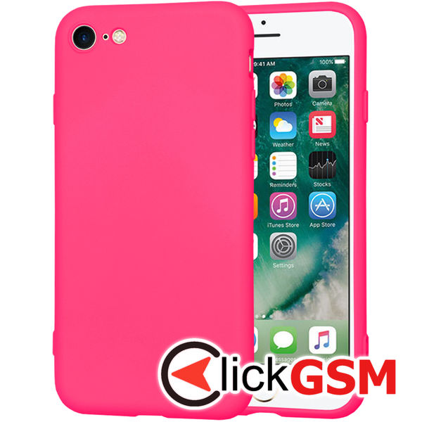 Techsuit - SoftFlex - iPhone 7 / iPhone 8 / iPhone SE 2, SE 2020 / iPhone SE 3, SE 2022 - Hot Pink