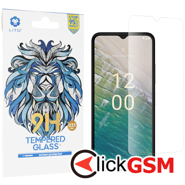 Lito - 2.5D Classic Glass - Nokia C32 - Clear
