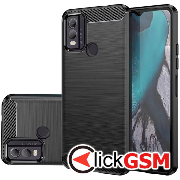 Techsuit - Carbon Silicone - Nokia C22 - Black