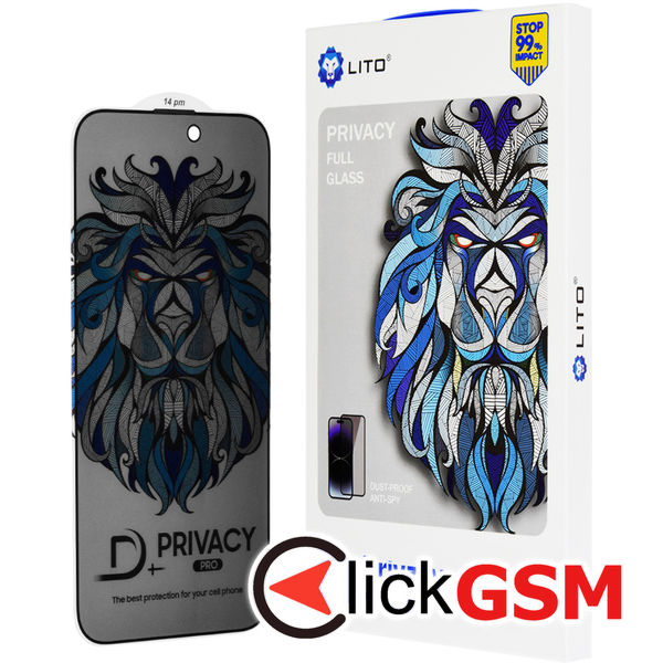 Lito - D+ Pro Privacy - iPhone 15 - Black