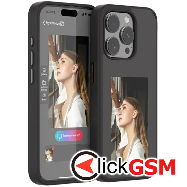 Techsuit - SmartScreen NFC - iPhone 15 Pro Max - Black