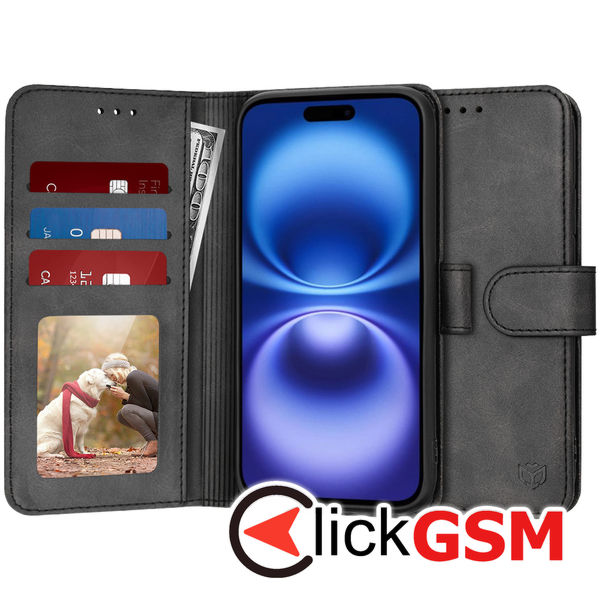 Techsuit - Diary Book - iPhone 16 - Black