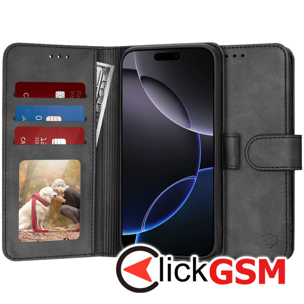 Techsuit - Diary Book - iPhone 16 Pro Max - Black