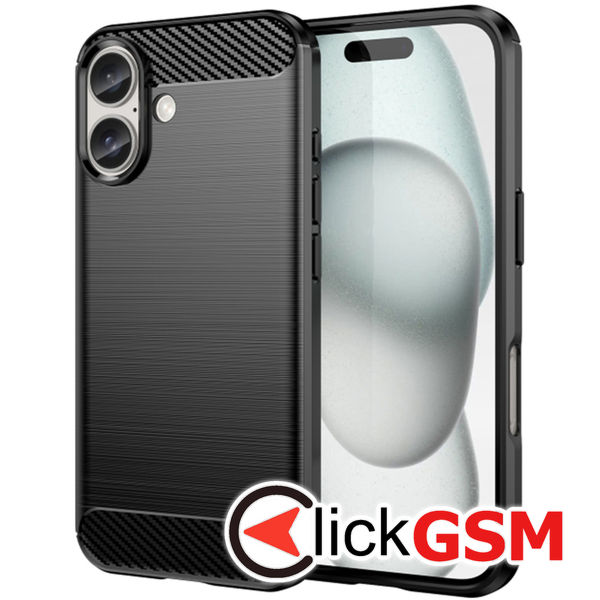Techsuit - Carbon Silicone - iPhone 16 - Black