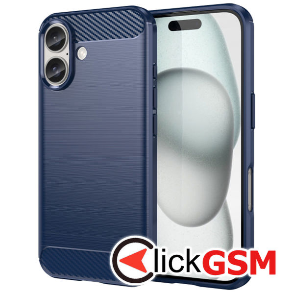 Techsuit - Carbon Silicone - iPhone 16 Plus - Blue