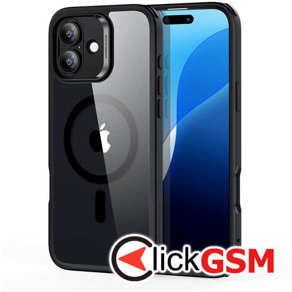 ESR - Classic Hybrid HaloLock - iPhone 16 Plus - Clear Black