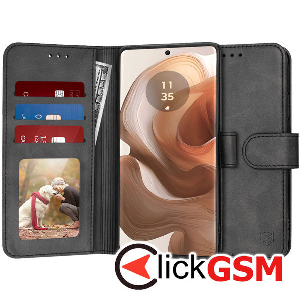 Techsuit - Diary Book - Motorola Edge 50 Ultra - Black