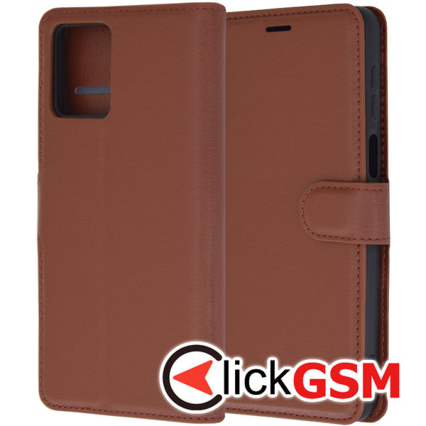 Techsuit - Leather Folio - Motorola Moto G54 Power Edition / G64 - Brown