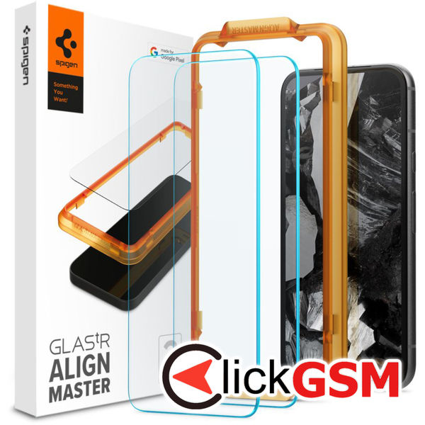 Spigen - Glas.tR Align Master (2 pack) - Google Pixel 8a - Clear