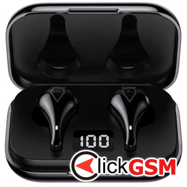 Lenovo - Wireless Earbuds (LP3) - Bluetooth 5.0, LED Display, IPX5 Waterproof - Black