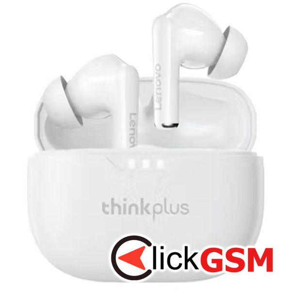 Lenovo - Wireless Earbuds (LP3 Pro) - Bluetooth 5.0, Noise Cancelling, Power Display - White