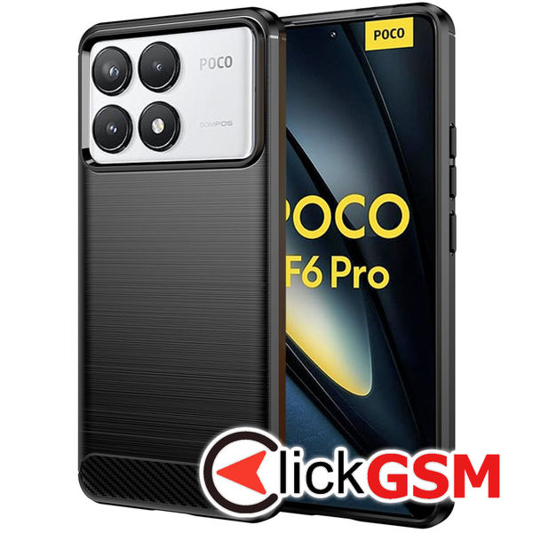 Techsuit - Carbon Silicone - Xiaomi Poco F6 Pro - Black