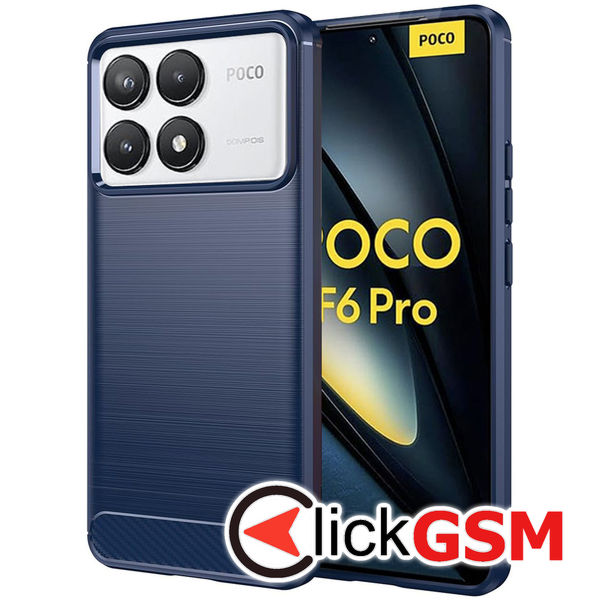 Techsuit - Carbon Silicone - Xiaomi Poco F6 Pro - Blue