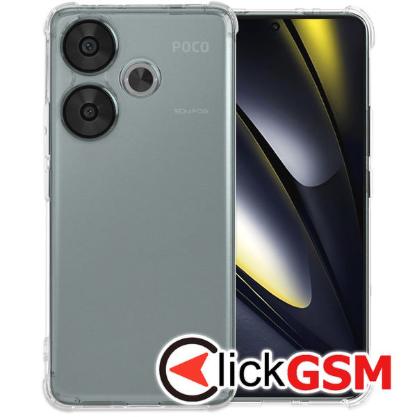 Techsuit - Shockproof Clear Silicone - Xiaomi Poco F6 - Clear