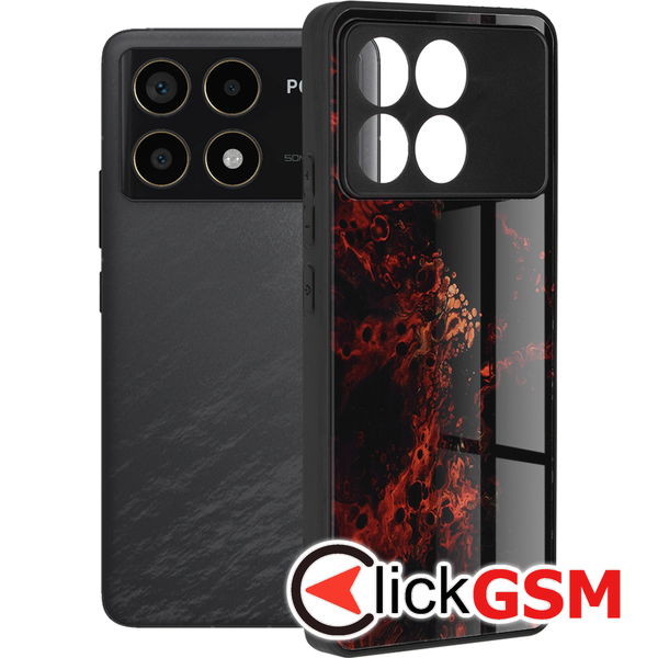 Techsuit - Glaze Series - Xiaomi Poco F6 Pro - Red Nebula