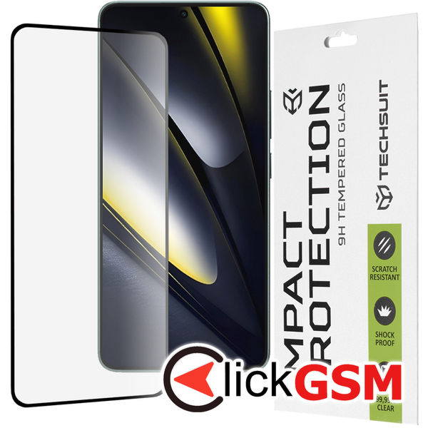 Techsuit - 111D Full Cover / Full Glue Glass - Xiaomi Poco F6 - Black