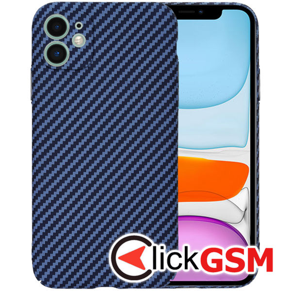 Techsuit - Carbonite FiberShell - iPhone 11 - Cyan