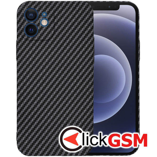 Techsuit - Carbonite FiberShell - iPhone 12 - Black