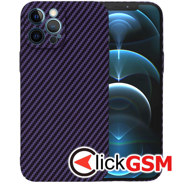 Techsuit - Carbonite FiberShell - iPhone 12 Pro Max - Purple