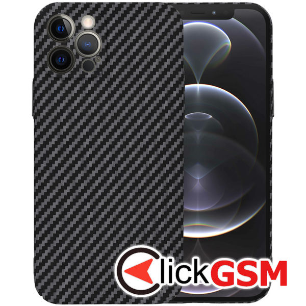Techsuit - Carbonite FiberShell - iPhone 12 Pro - Black