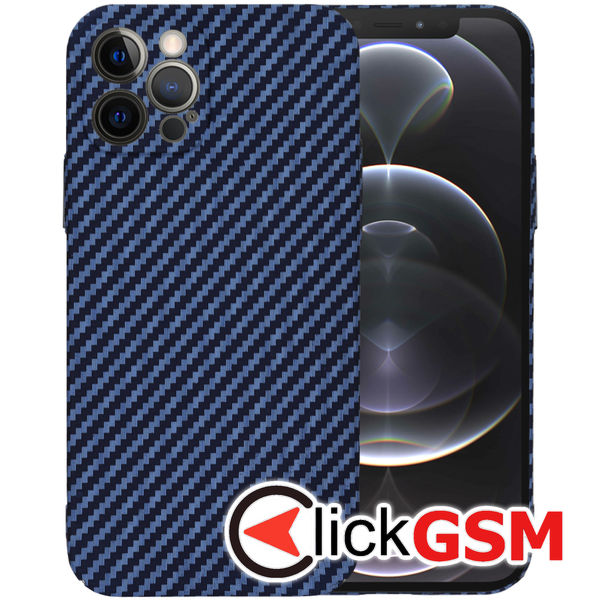 Techsuit - Carbonite FiberShell - iPhone 12 Pro - Cyan