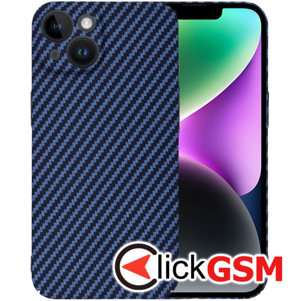 Techsuit - Carbonite FiberShell - iPhone 14 - Cyan