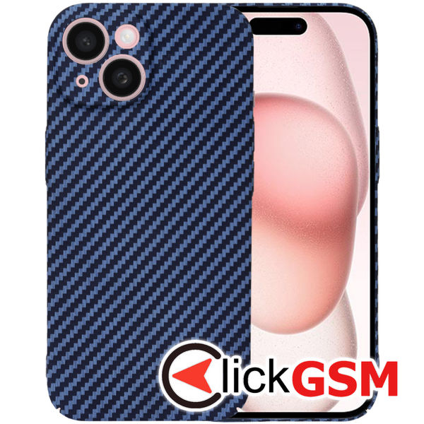 Techsuit - Carbonite FiberShell - iPhone 15 - Cyan