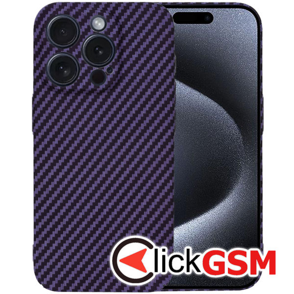 Techsuit - Carbonite FiberShell - iPhone 15 Pro - Purple
