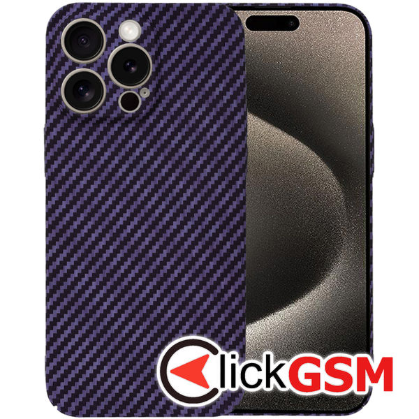 Techsuit - Carbonite FiberShell - iPhone 15 Pro Max - Purple