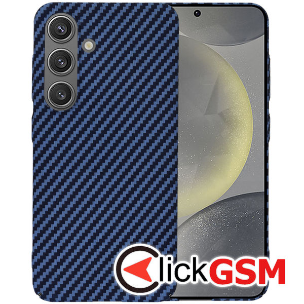 Techsuit - Carbonite FiberShell - Samsung Galaxy S24 - Cyan