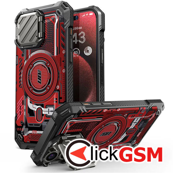 Supcase - Unicorn Beetle XT MagSafe - iPhone 15 Pro Max - Red Circuit