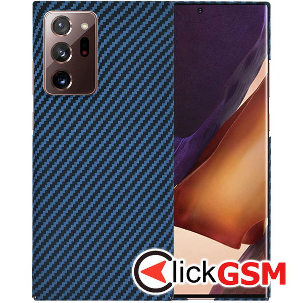 Techsuit - Carbonite FiberShell - Samsung Galaxy Note 20 Ultra / Note 20 Ultra 5G - Cyan