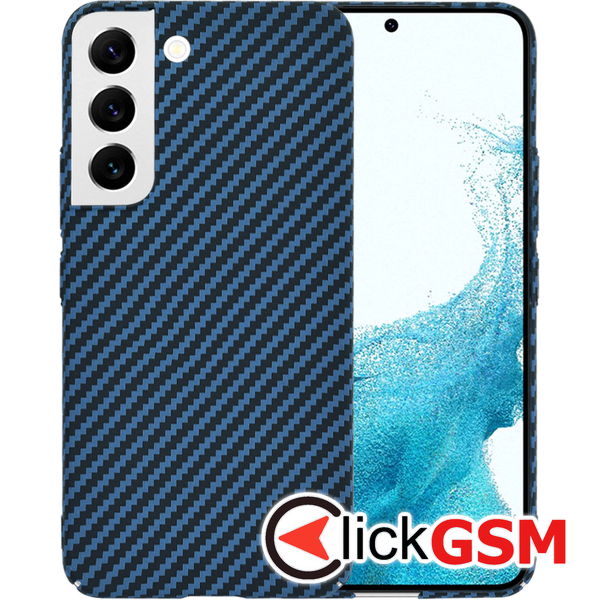 Techsuit - Carbonite FiberShell - Samsung Galaxy S22 5G - Cyan