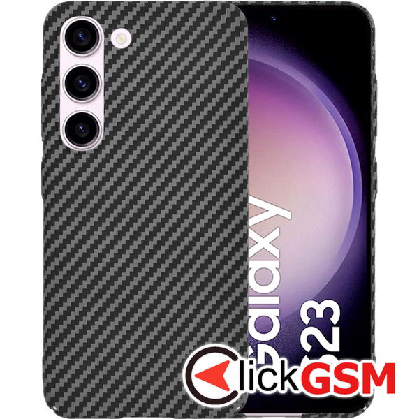 Techsuit - Carbonite FiberShell - Samsung Galaxy S23 - Black