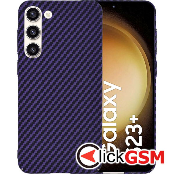 Techsuit - Carbonite FiberShell - Samsung Galaxy S23 Plus - Purple